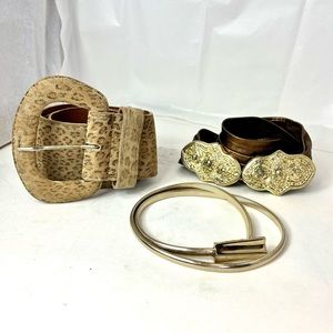 Stunning lot (3) vintage belts